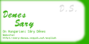 denes sary business card